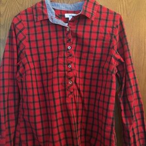 Red and Black Flannel with Green details